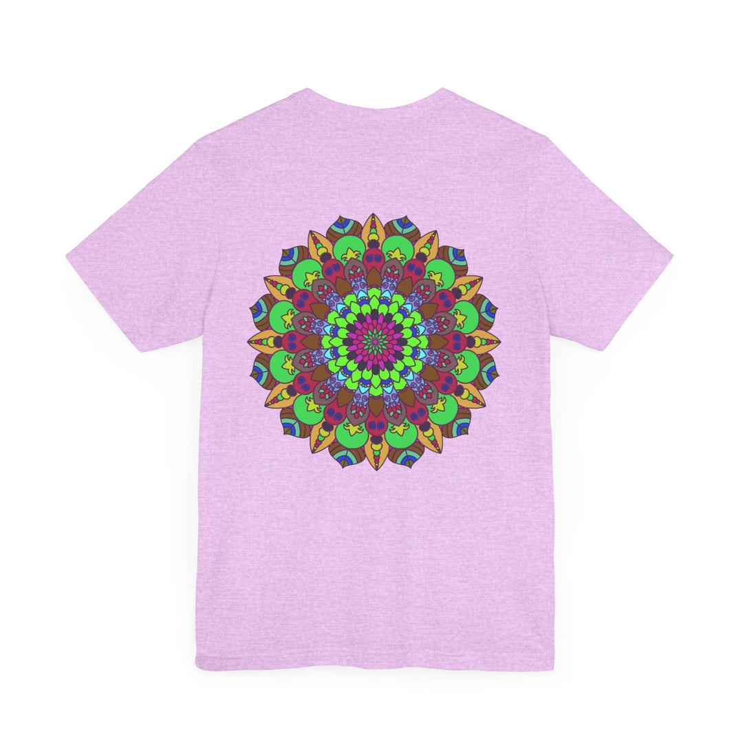 Stunning mandala t-shirt with vibrant colors and peaceful message