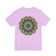 Stunning mandala t-shirt with vibrant colors and peaceful message