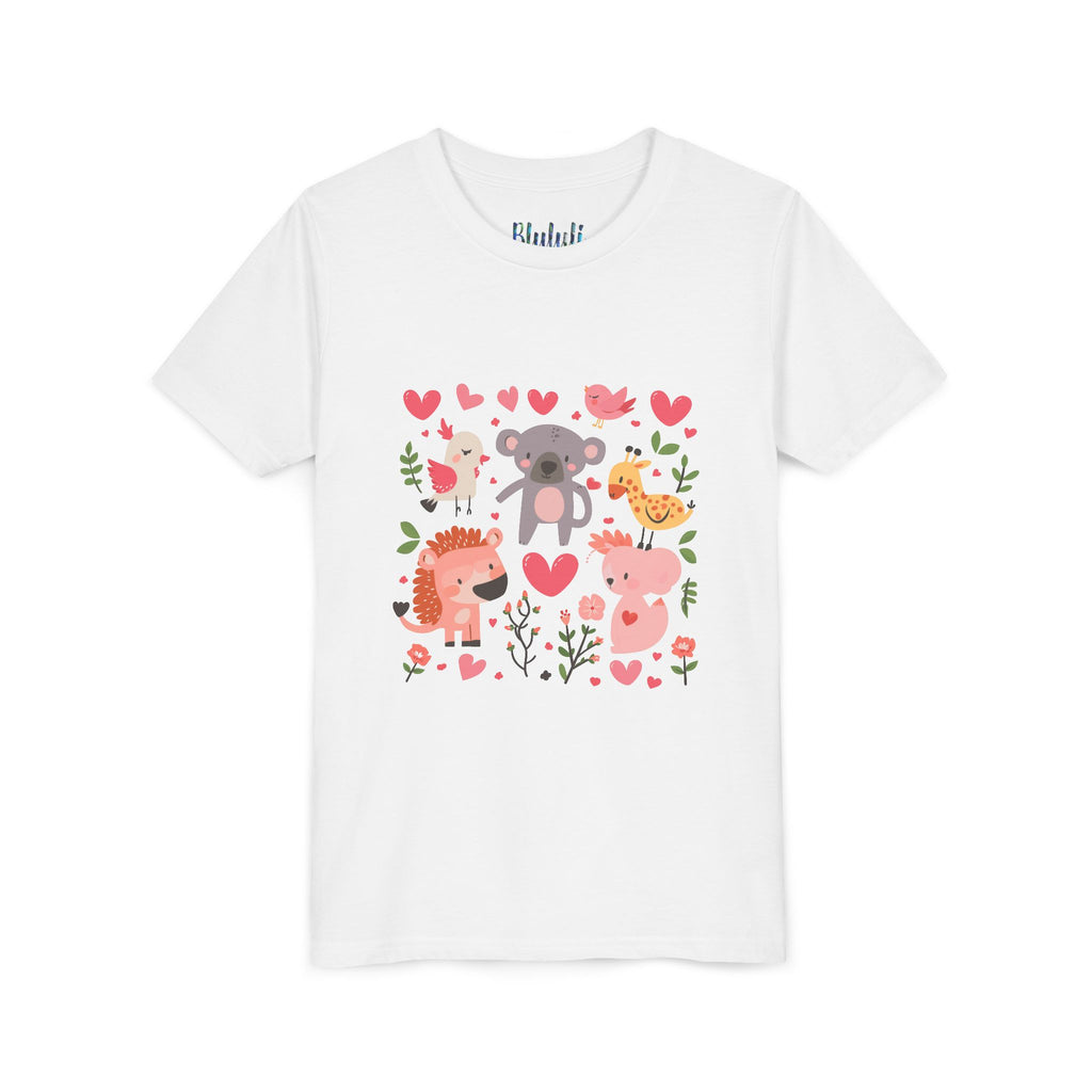 Entzückendes Animal Love Jugend T-Shirt, Süßes Kindershirt, Tier Grafik T-Shirt, Kindergeschenk, Geburtstags- oder Urlaubsoutfit 