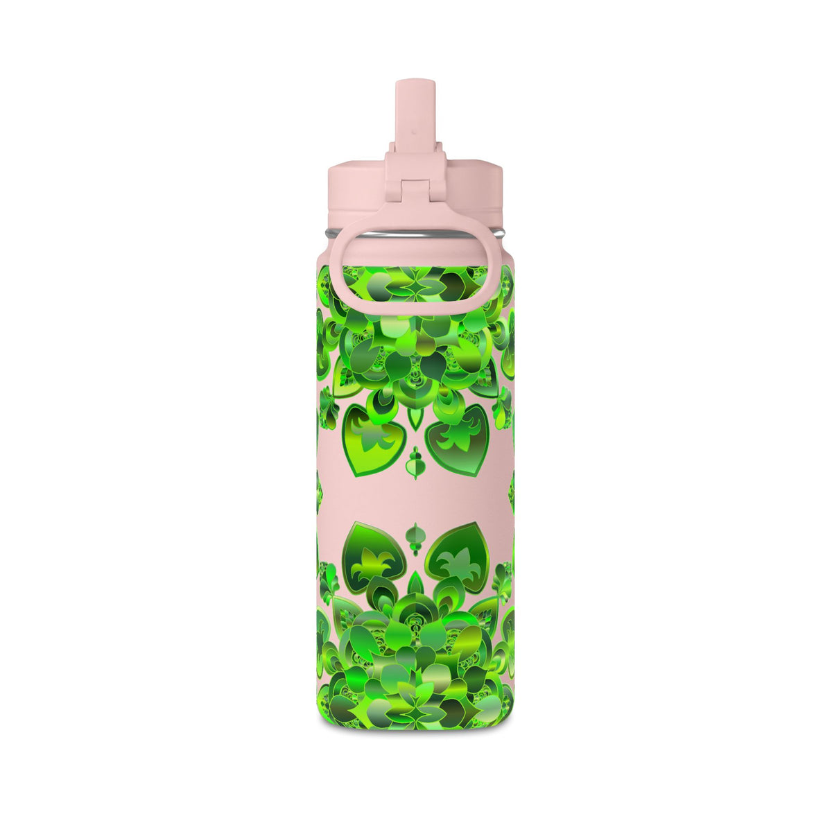 20oz Mini Water Bottle — Green Clover Kaleidoscope St. Patrick’s Day Bottle