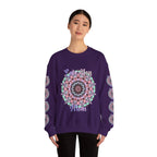 Felpa girocollo ispirata al mandala per mamme in tenui colori pastello