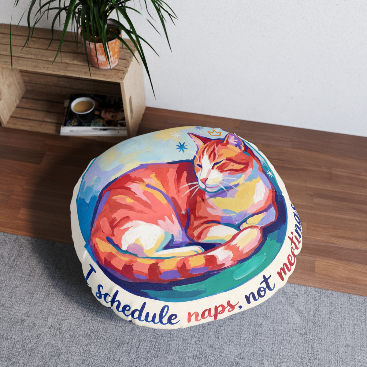 Cuscino da pavimento a forma di gatto dell'Epifania