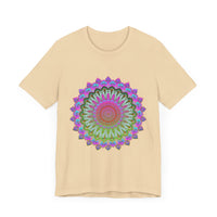Vibrant mandala t-shirt featuring intricate and colorful design for stylish statement