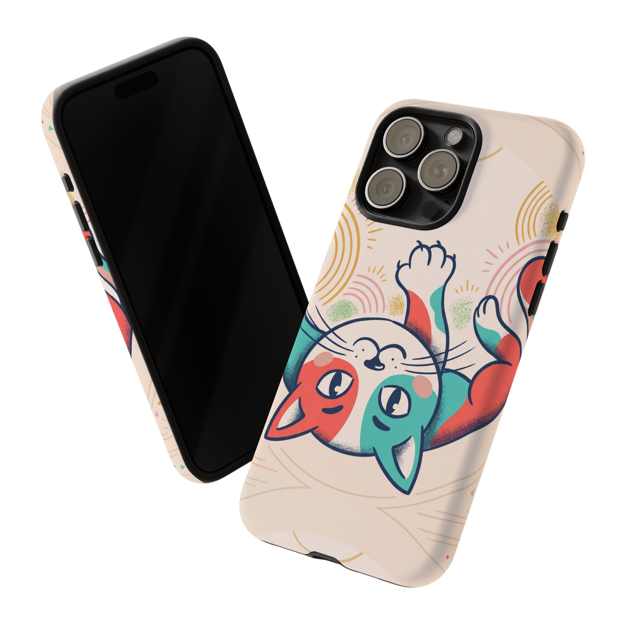 Phone Case — Cute Retro Calico Cat Protective Cover