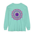 Colorful mandala design long sleeve t-shirt perfect for psychedelic fashion lovers