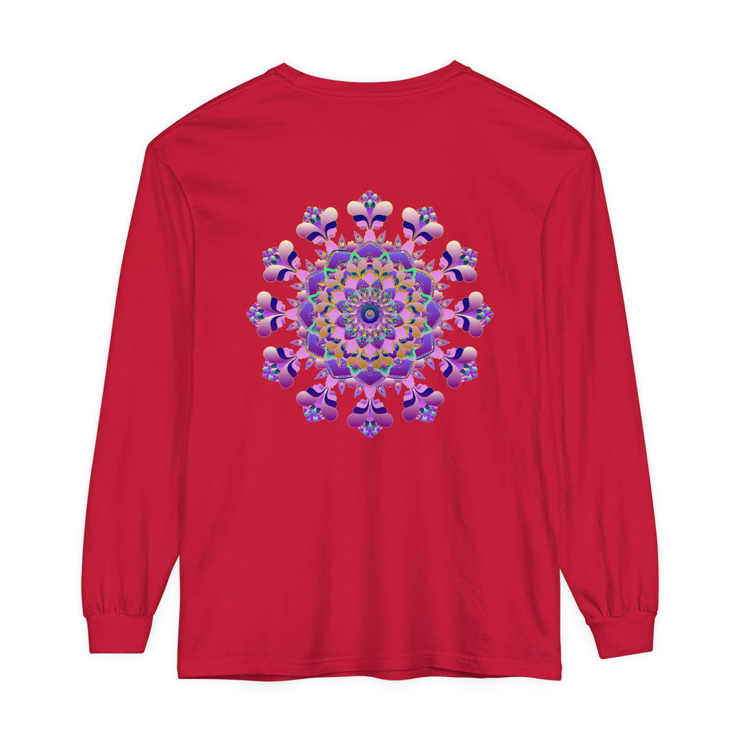 Intricate Mandala Long Sleeve T-Shirt - Unisex, featuring detailed mandala design