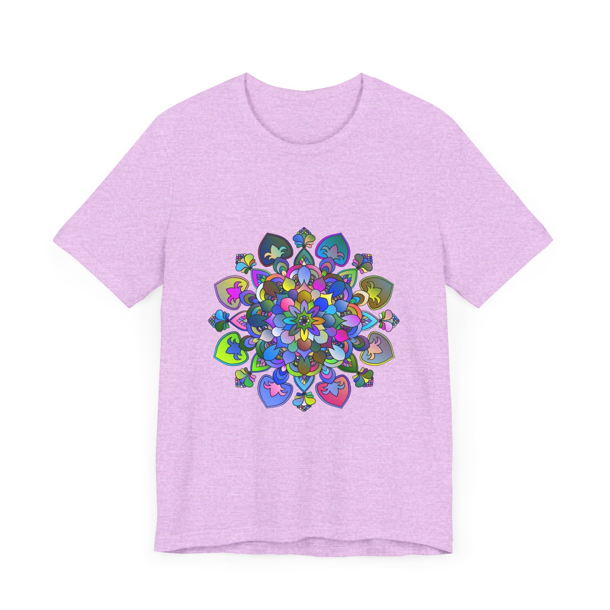 Vibrant Mandala T-Shirt featuring an intricate and colorful design inspired by traditional art