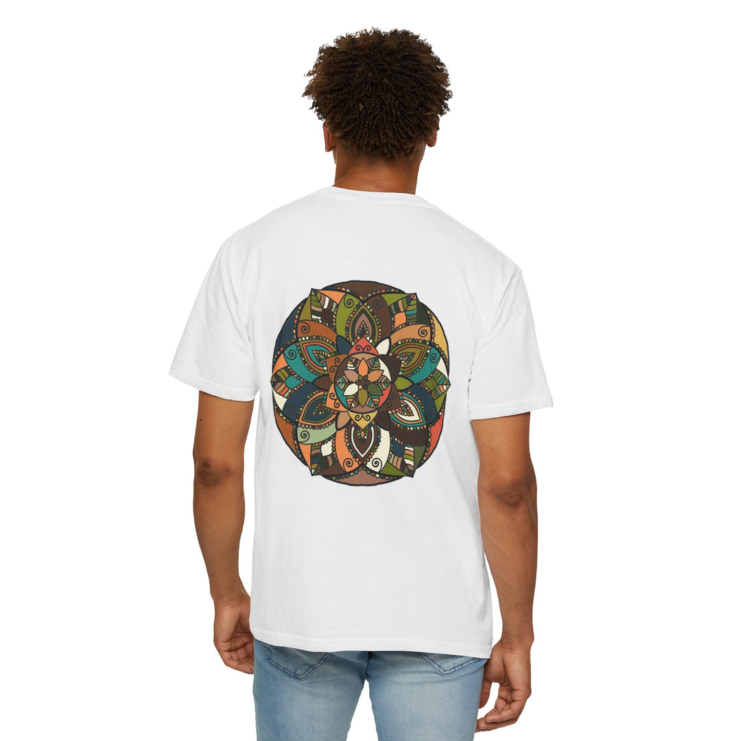 Mandala Earth Flora T-Shirt — Earthy Tones Geometric Art Tee