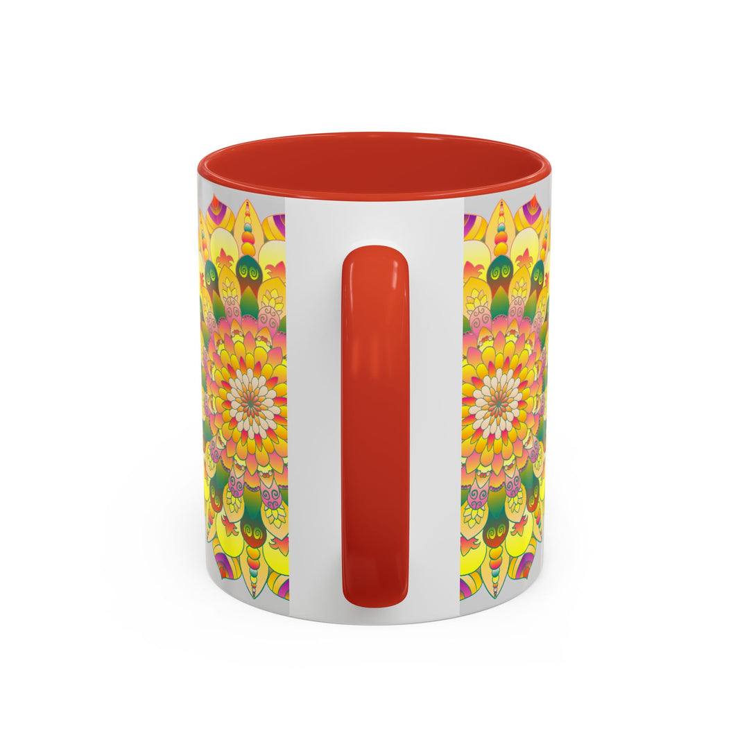  Elegant coffee mug featuring a captivating and intricate mandala design 