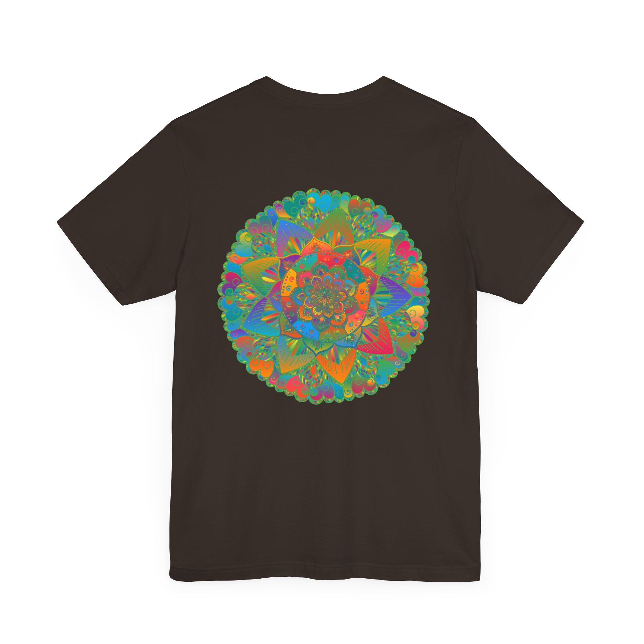 Colorful mandala t-shirt representing inner peace and spiritual harmony