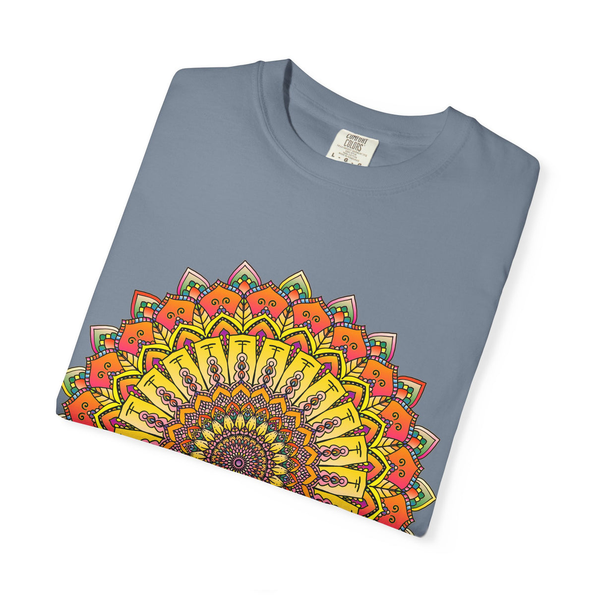 Sunburst Mandala T-Shirt — Vibrant Floral Boho Graphic Tee