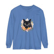 Black Cat Floral Portrait Unisex T-Shirt featuring a unique, intricate design