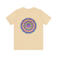 Vibrant Mandala Tee with intricate spiritual design symbolizing peace and harmony