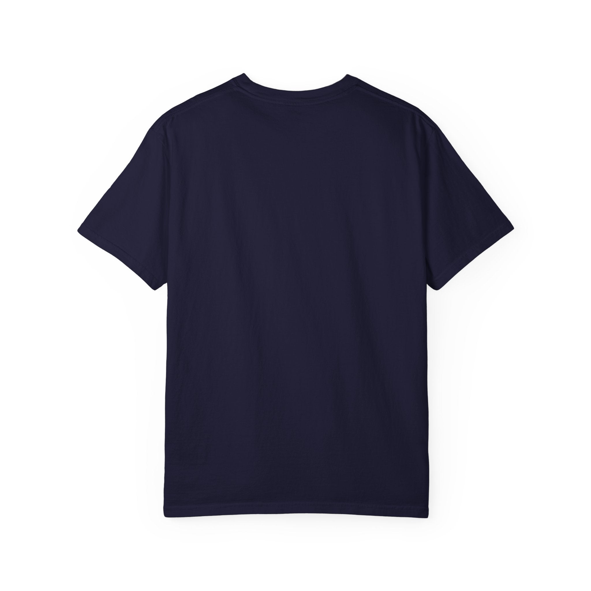 T-Shirt — Minimal Art Cat at Door Graphic Tee