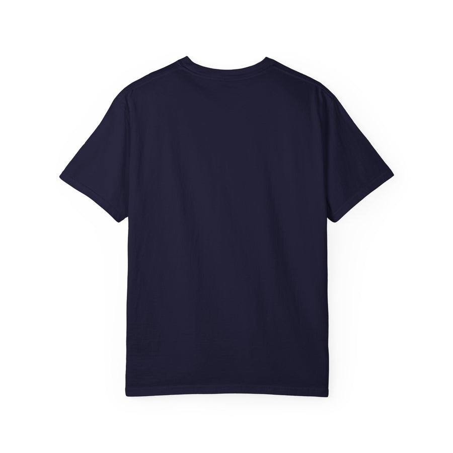 T-Shirt — Minimal Art Cat at Door Graphic Tee