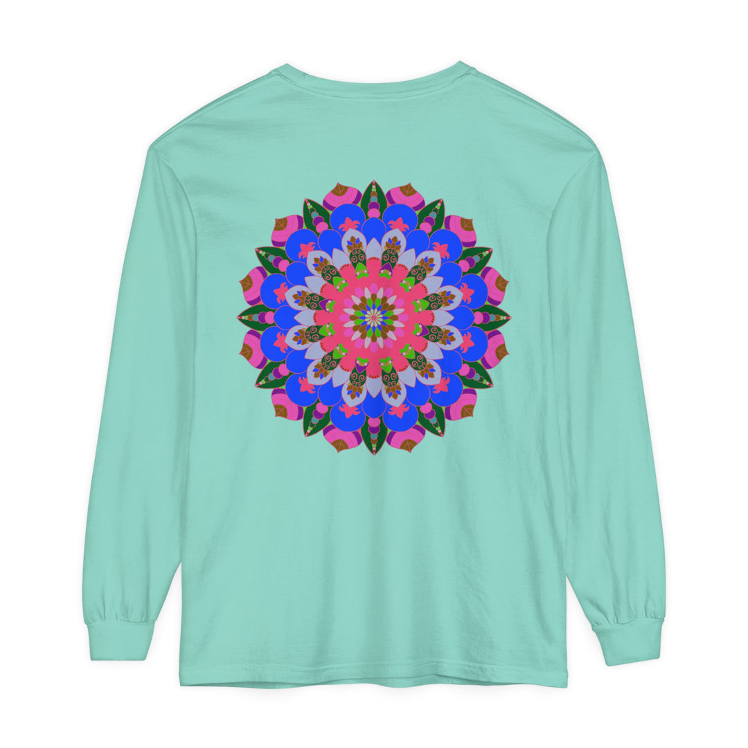 Colorful Mandala Long Sleeve T-Shirt in Expressive Design