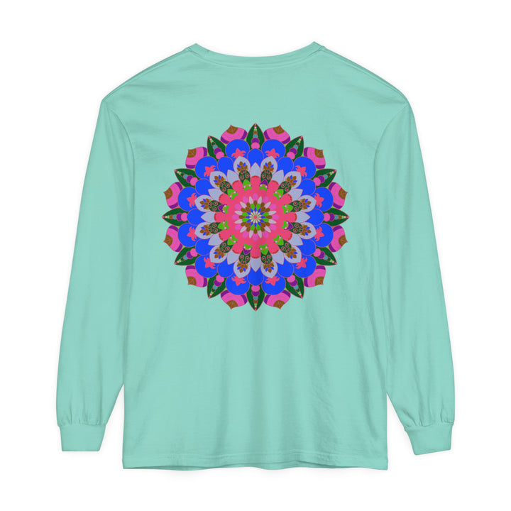 Colorful Mandala Long Sleeve T-Shirt in Expressive Design