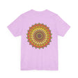 A stunning and colorful Vibrant Mandala Tee, featuring a beautiful design symbolizing Peace and Harmony