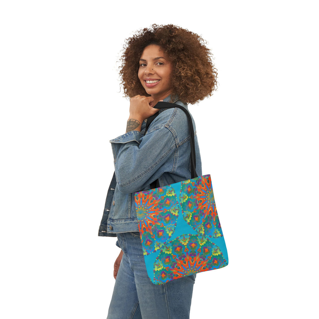 Canvas Tote Bag in Bright Tropical Colors for Summer Fun