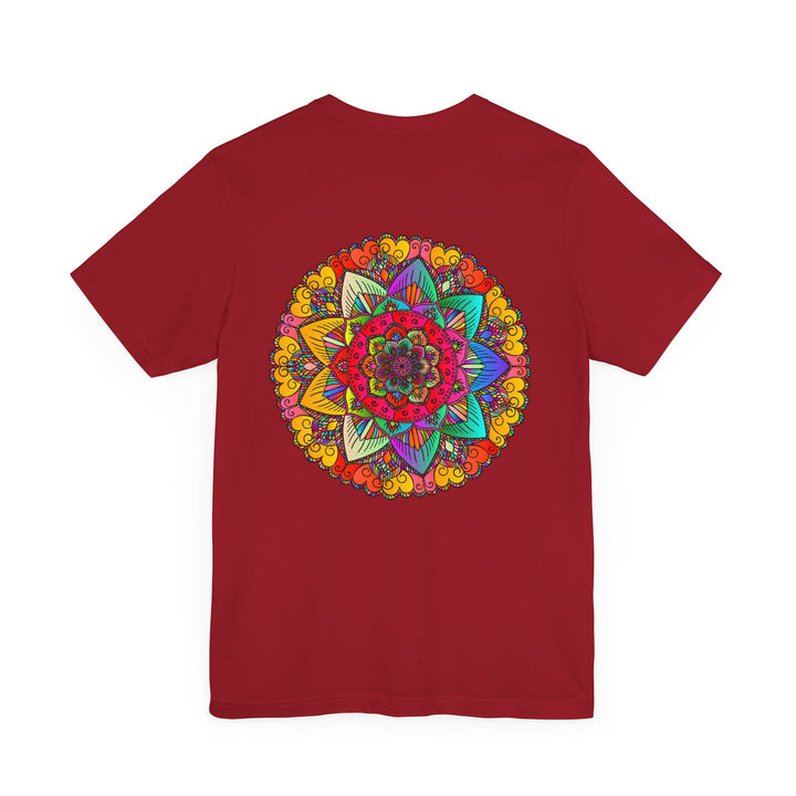 Colorful t-shirt with a mandala design representing peace and harmony