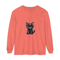 Cute Kitten with Blue Eyes Long Sleeve T-Shirt Alt Text 15