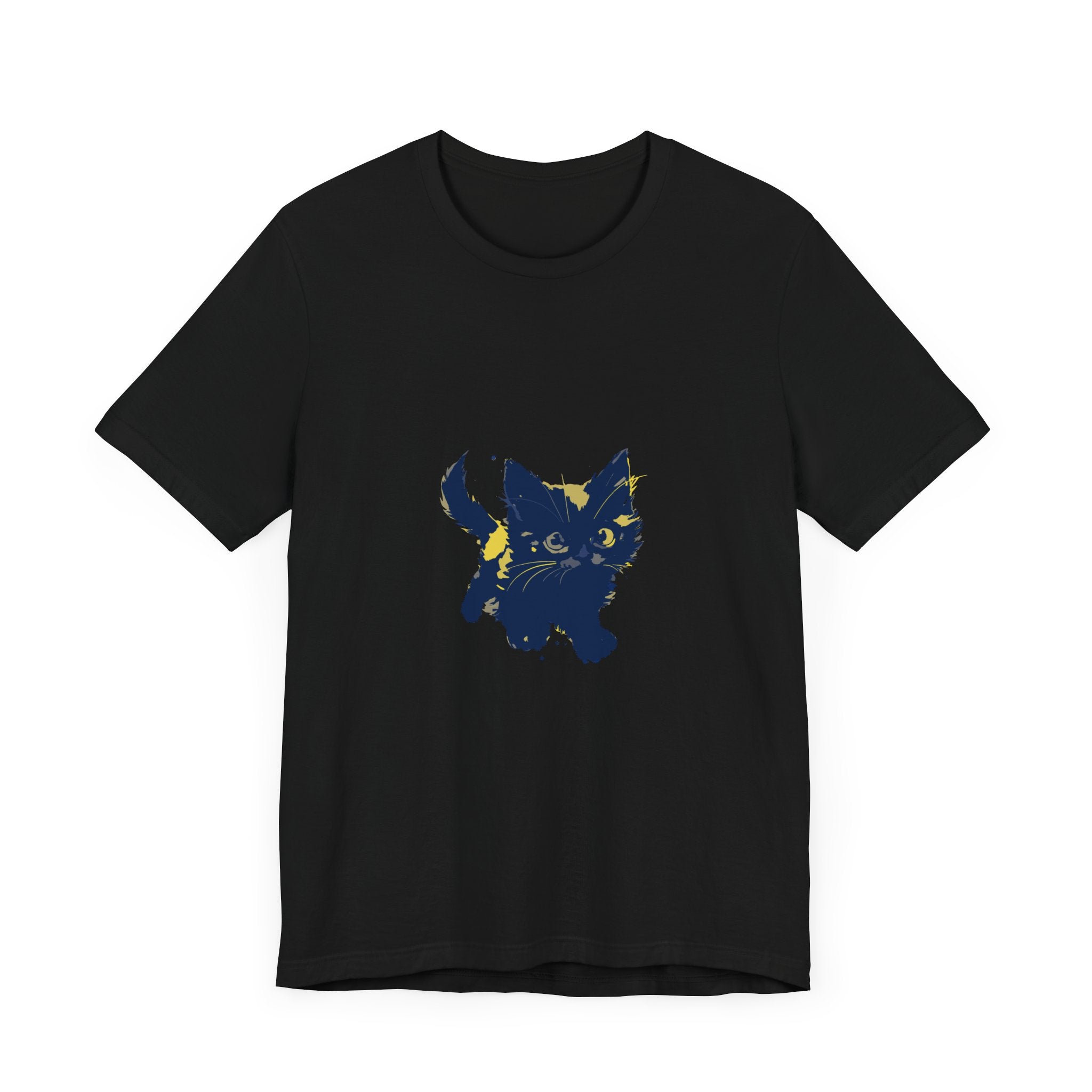Black Cat Mystery T-Shirt featuring a cute and playful feline design