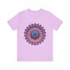 Colorful, vibrant mandala meditation tee with detailed and intricate design