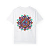 Unisex Mandala T-Shirt made of 100% Ring-Spun Cotton with Hand-Drawn Mandala Art and Garment-Dyed for Extra Comfort