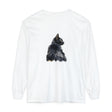 Black Cat Watercolor Long Sleeve T-Shirt featuring a beautiful watercolor design of a black cat on a long sleeve shirt