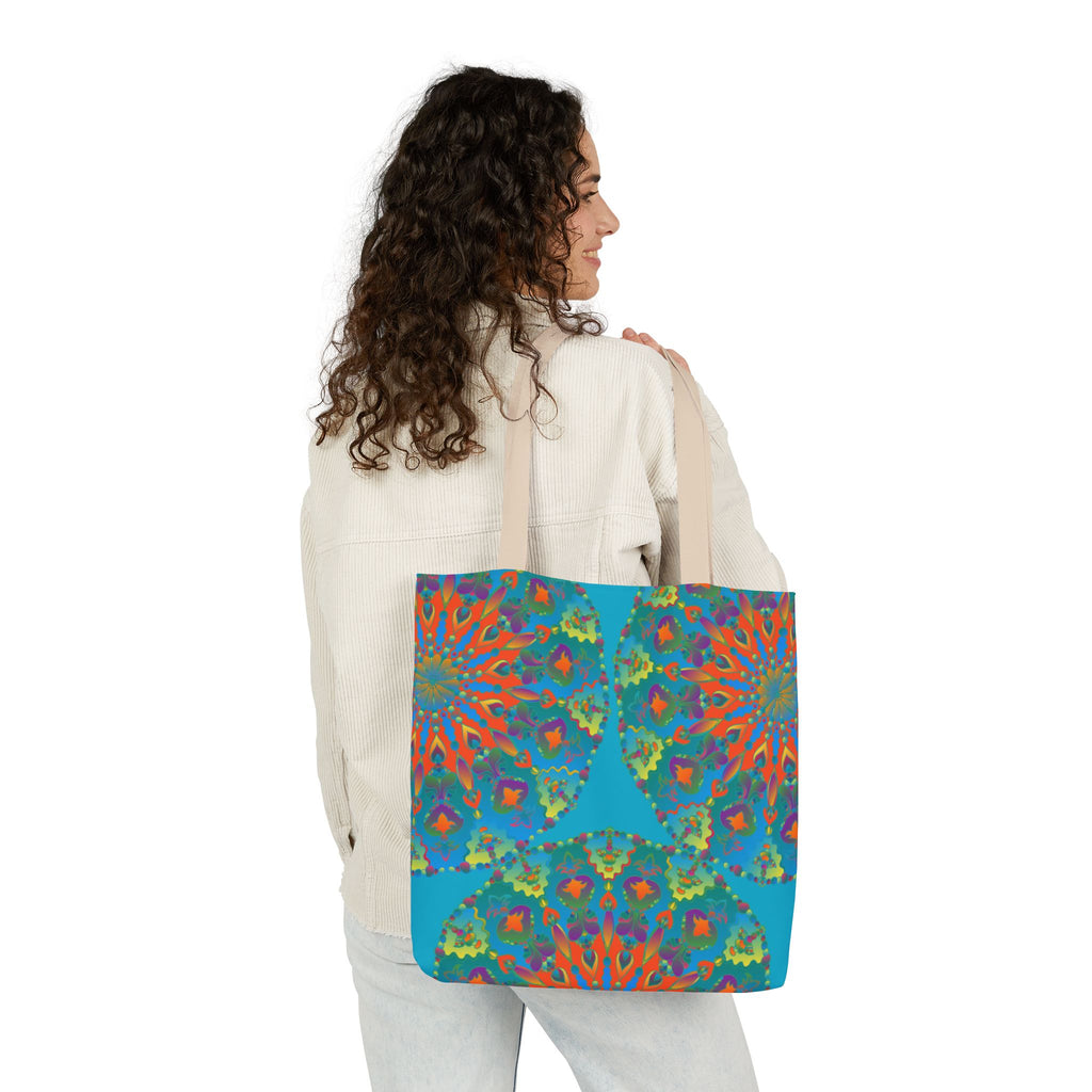 Canvas Tote Bag in Bright Tropical Colors for Summer Fun
