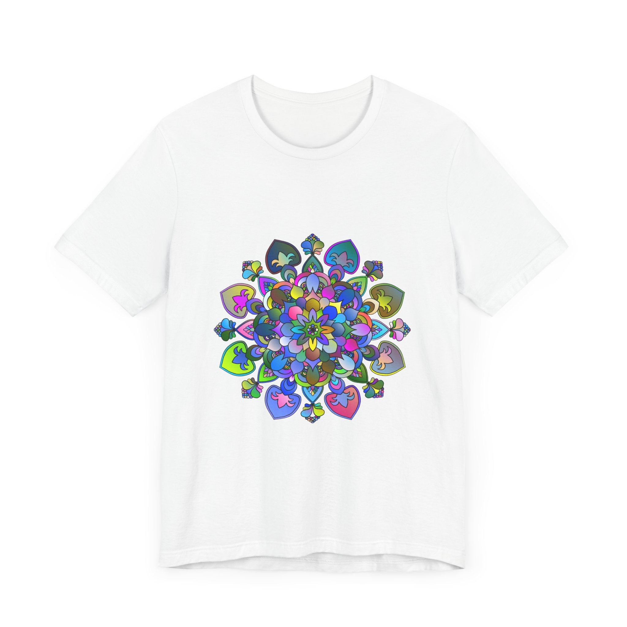 Vibrant Mandala T-shirt featuring intricate and colorful design inspired by traditional art