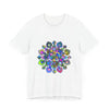 Vibrant Mandala T-shirt featuring intricate and colorful design inspired by traditional art