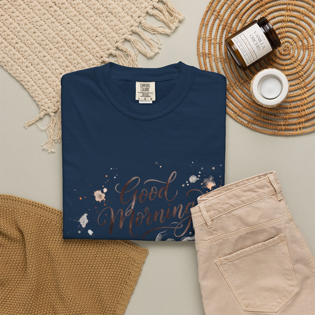 Good Morning Cat Coffee T-Shirt