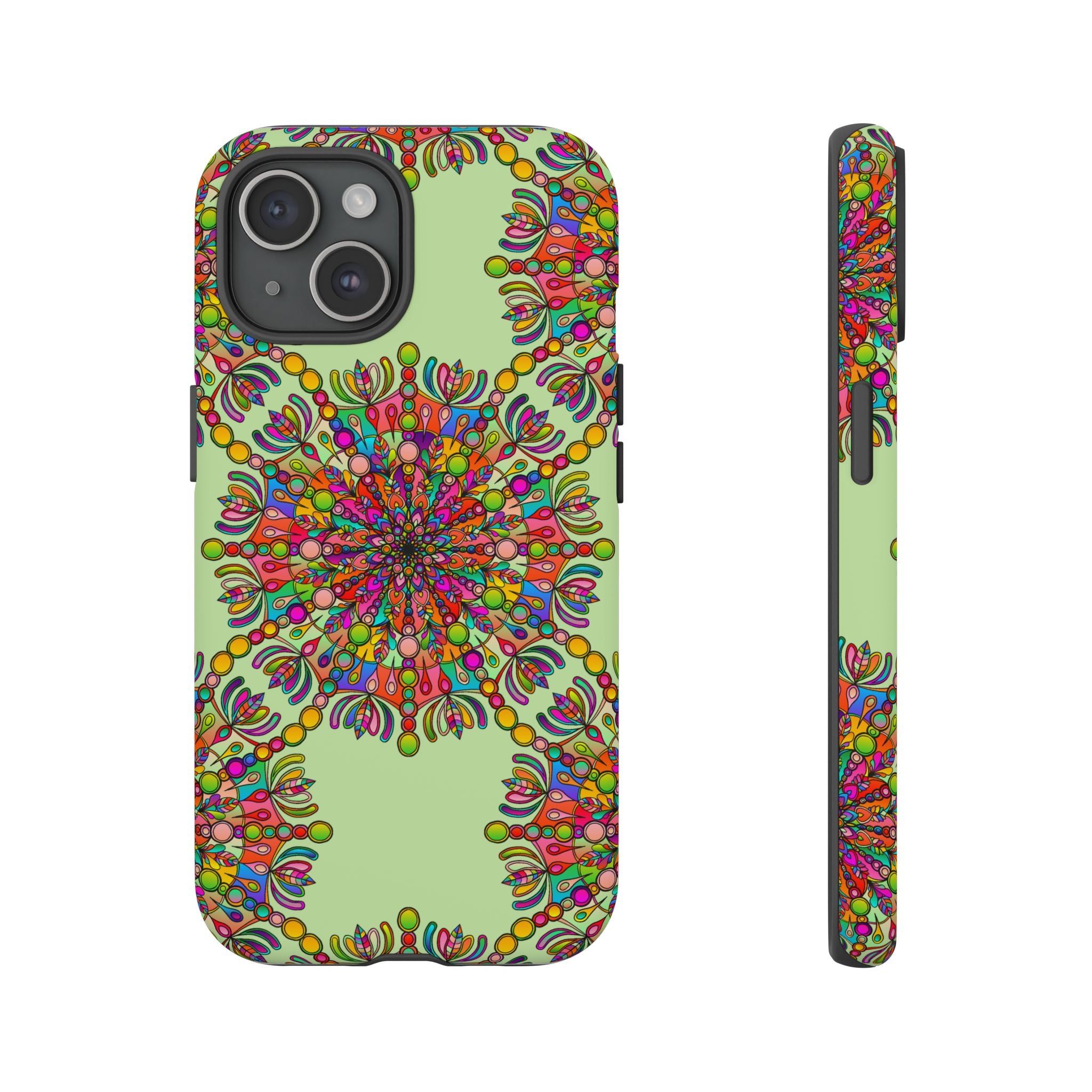 Custodia per telefono con mandala intricata in colori vivaci per uno stile unico