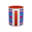 Vibrant and intricate mandala art design on a ceramic mug