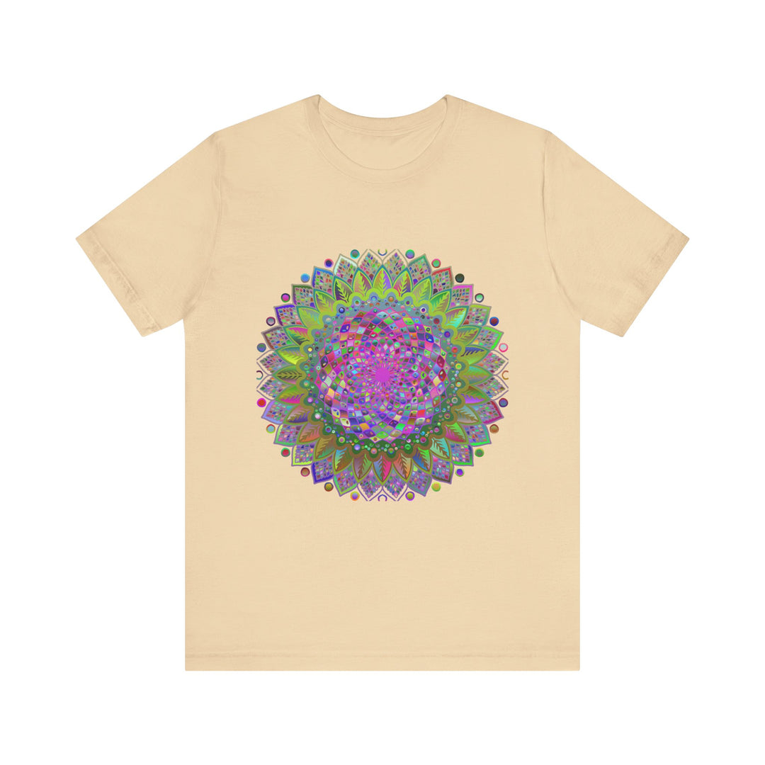 Vibrant Mandala Tee featuring colorful geometric art in a mesmerizing design