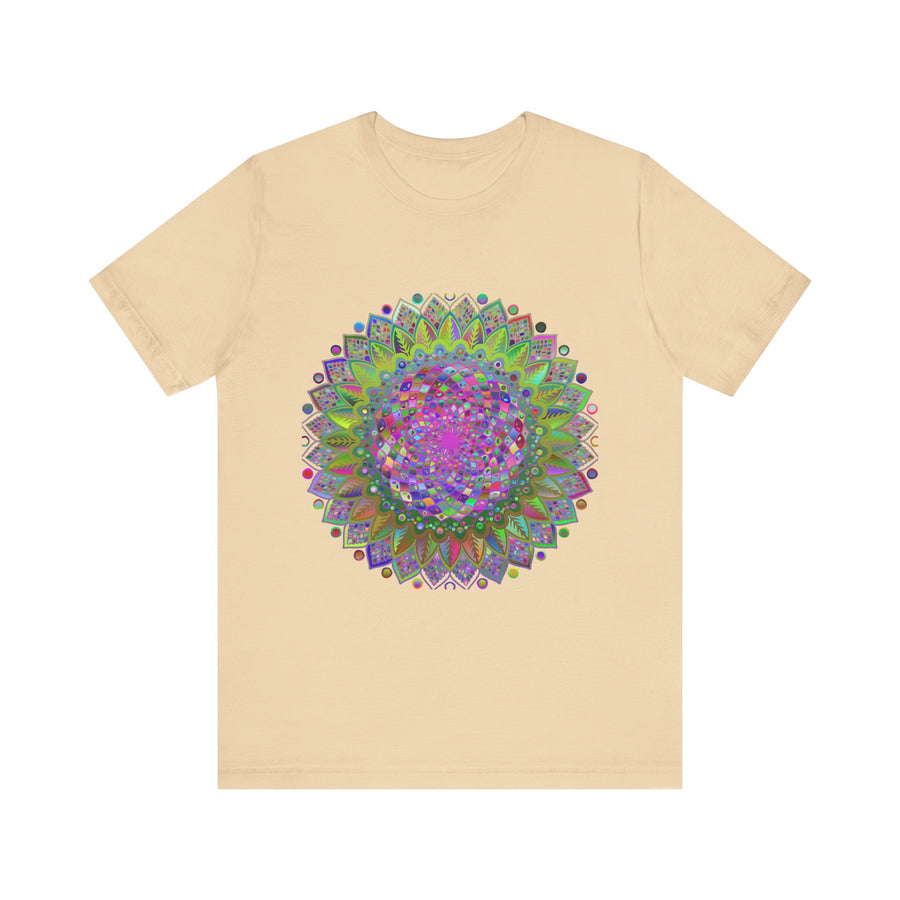 Vibrant Mandala Tee featuring colorful geometric art in a mesmerizing design