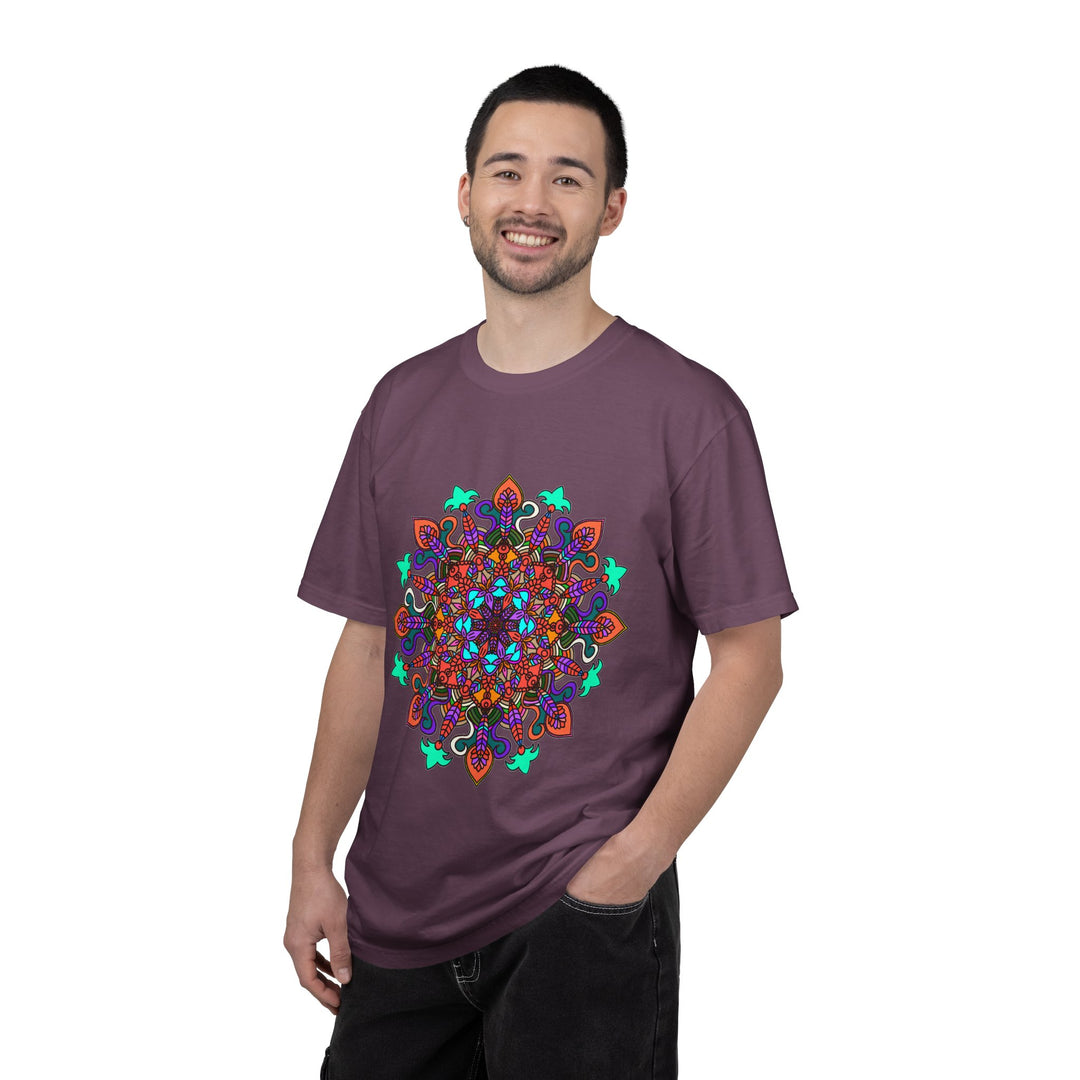 Mandala Art T-Shirt in Bold Colors for Creative Expression