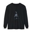 Black Cat Watercolor Long Sleeve T-Shirt with vibrant watercolor cat design