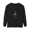 Black Cat Watercolor Long Sleeve T-Shirt with vibrant watercolor cat design
