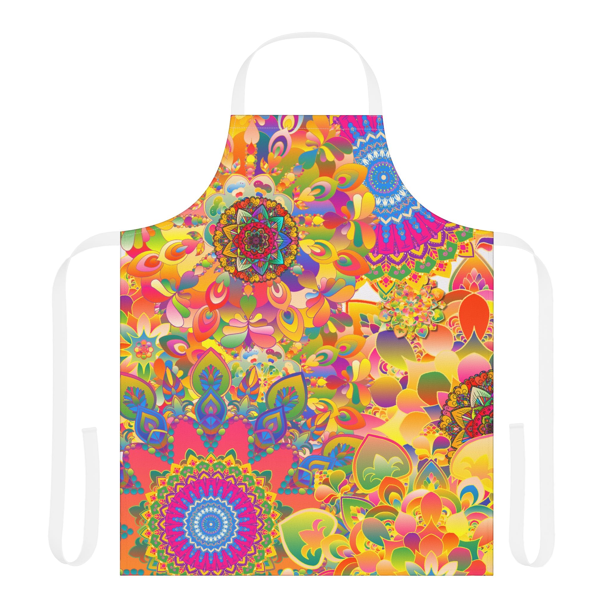 Psychedelic Floral Mandala Apron