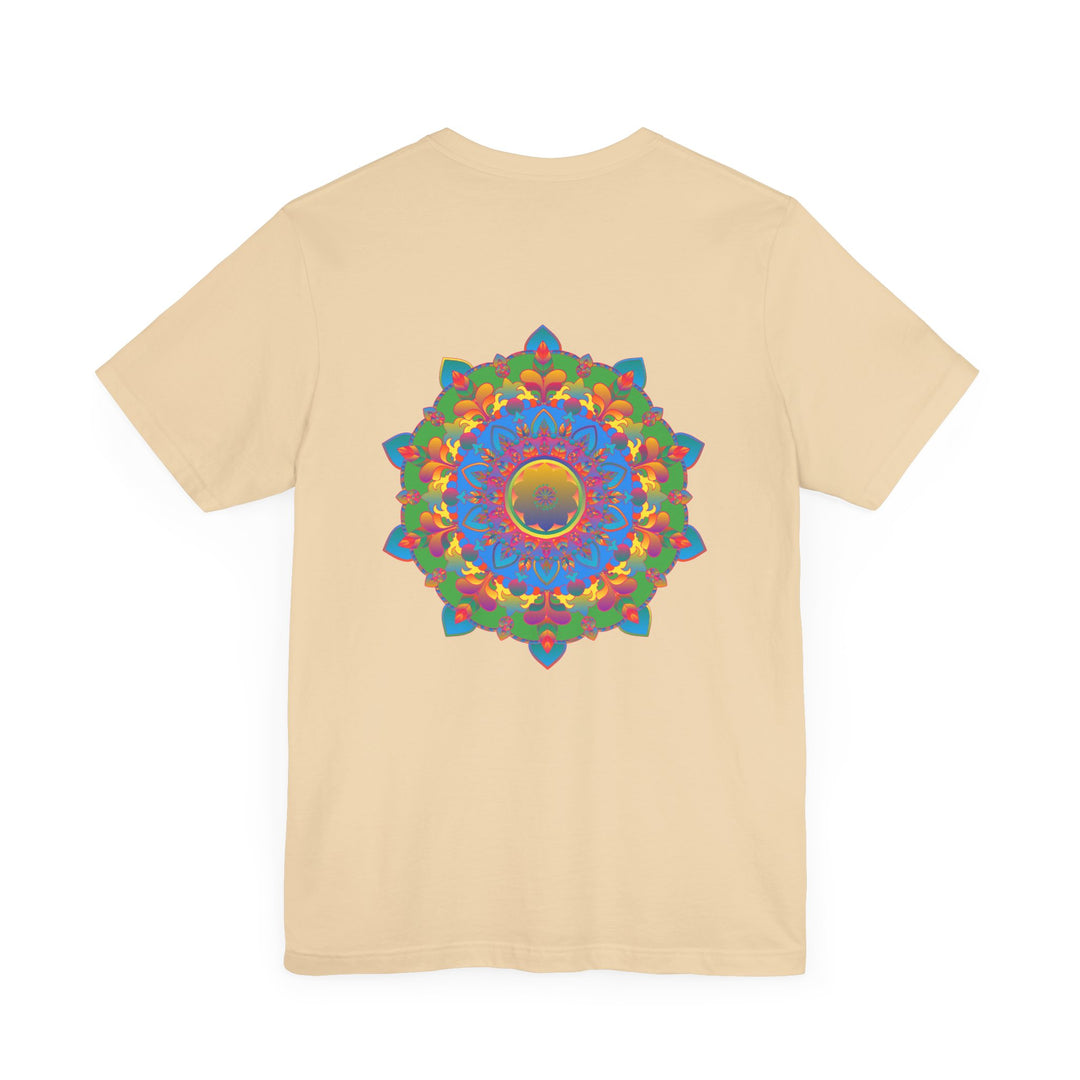 A beautiful and colorful mandala design tee representing spiritual peace and harmony