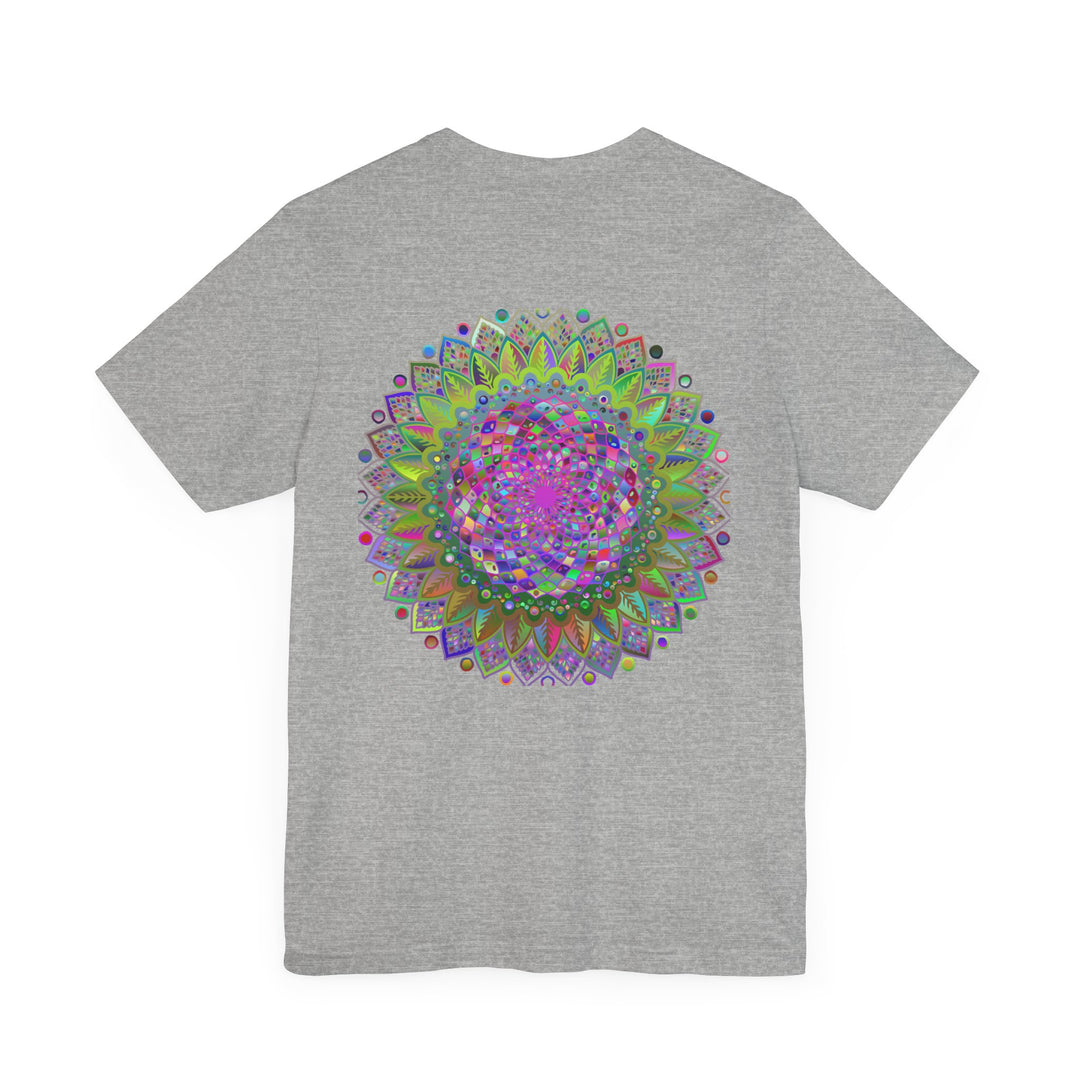 Colorful mandala tee with spiritual and peaceful elements