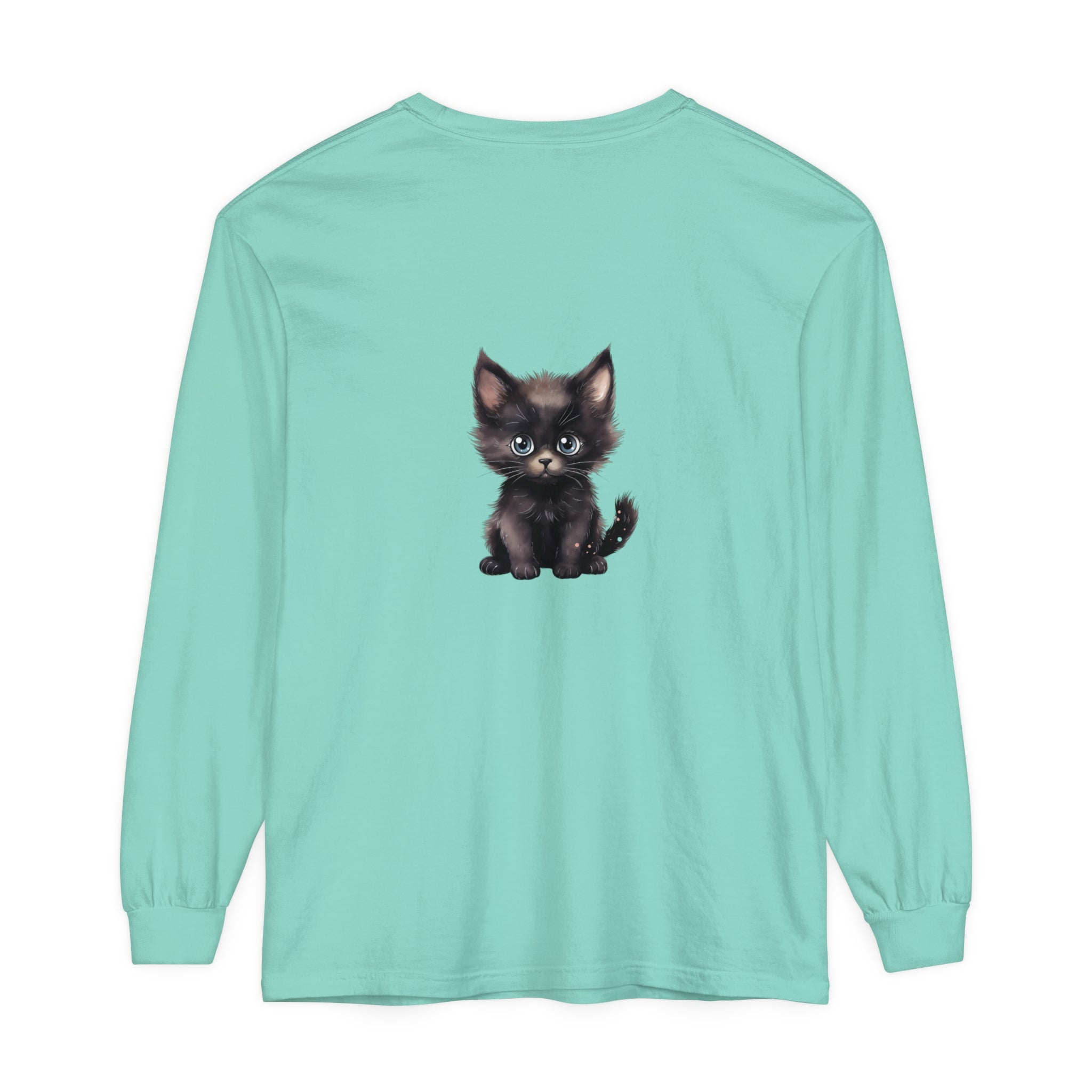 Cute Kitten with Blue Eyes Long Sleeve T-Shirt Alt Text 66