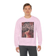 Cozy and stylish unisex heavy blend crewneck sweatshirt featuring a cat lounging under palm trees design