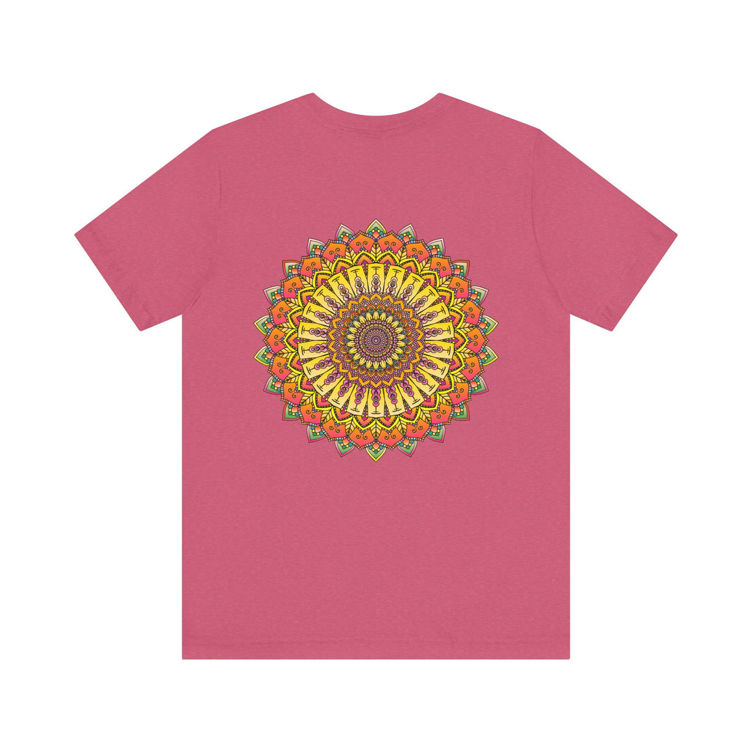 Vibrant Mandala Tee - Peace & Harmony: A beautiful, colorful mandala design representing tranquility and balance on a comfortable t-shirt