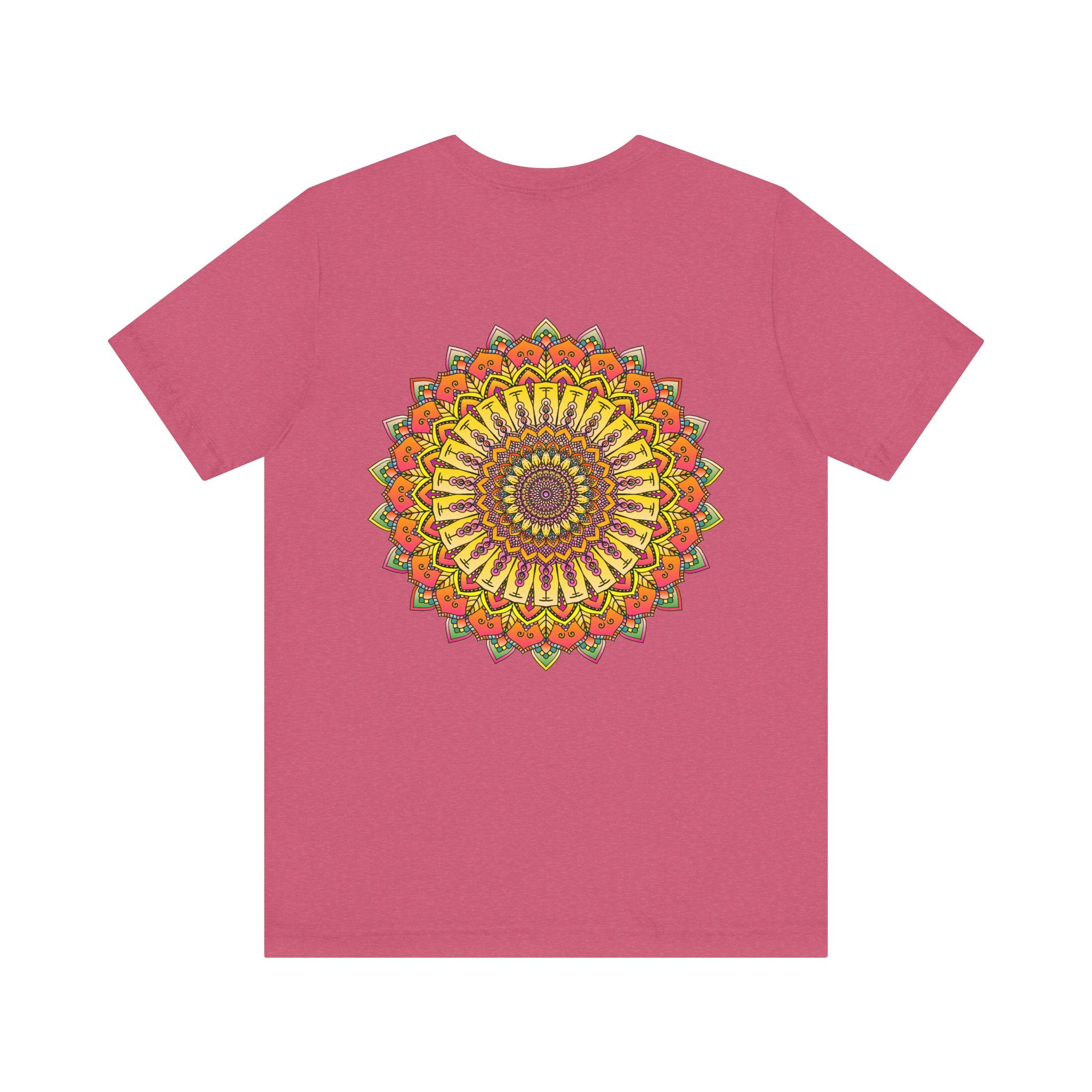 Vibrant Mandala Tee - Peace & Harmony: A beautiful, colorful mandala design representing tranquility and balance on a comfortable t-shirt