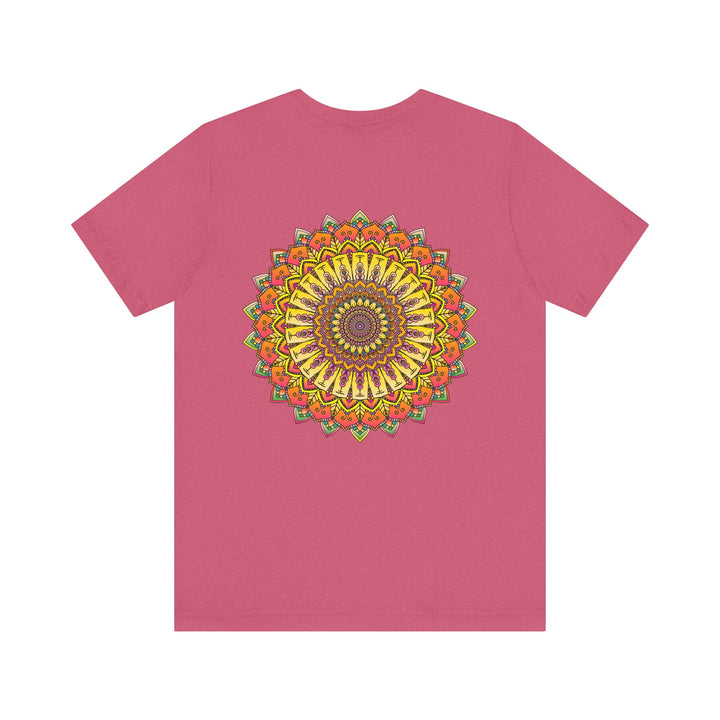 Vibrant Mandala Tee - Peace & Harmony: A beautiful, colorful mandala design representing tranquility and balance on a comfortable t-shirt