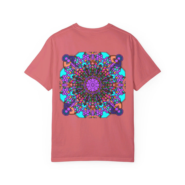 Unisex Mandala T-Shirt featuring Hand-Drawn Mandala Art made from 100% Ring-Spun Cotton and Garment-Dyed for Extra Comfort