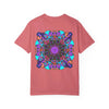 Unisex Mandala T-Shirt featuring Hand-Drawn Mandala Art made from 100% Ring-Spun Cotton and Garment-Dyed for Extra Comfort